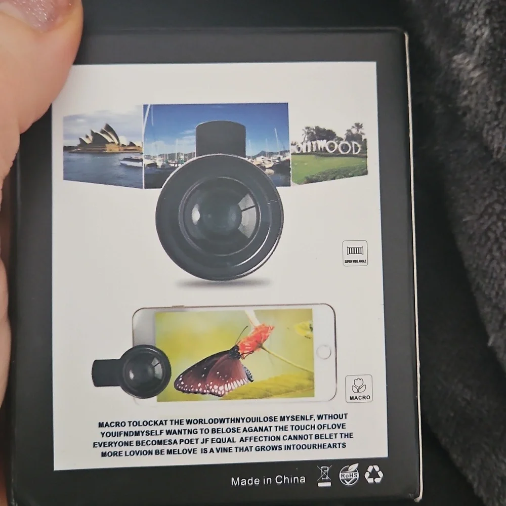 Nib Universal Black Clip-On Super Wide Angle Lens
